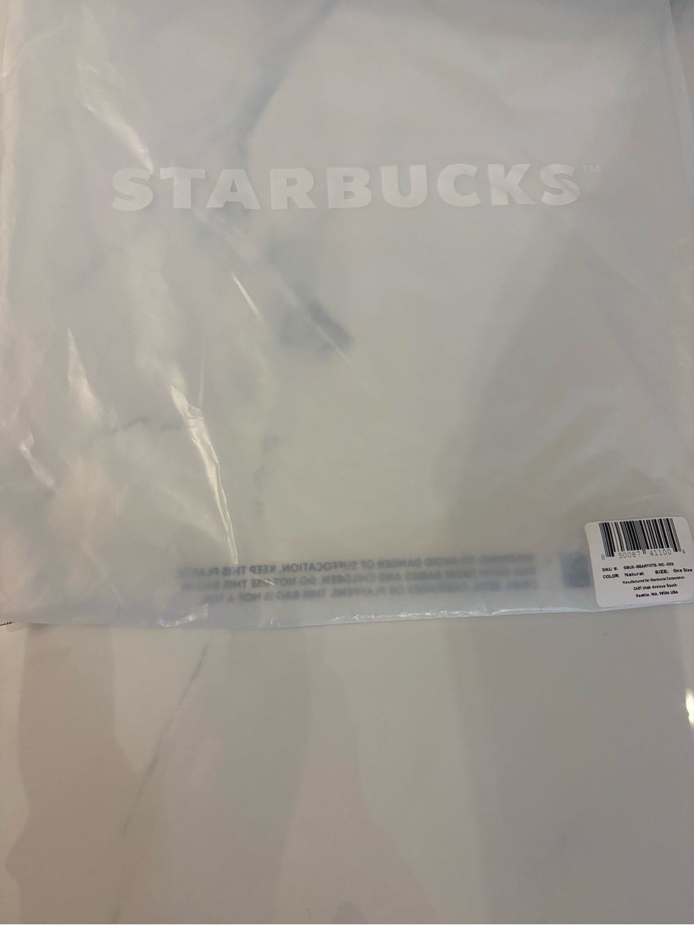 Starbucks Bearista Bear Soccer Tote, NWT - Picture 5 of 7